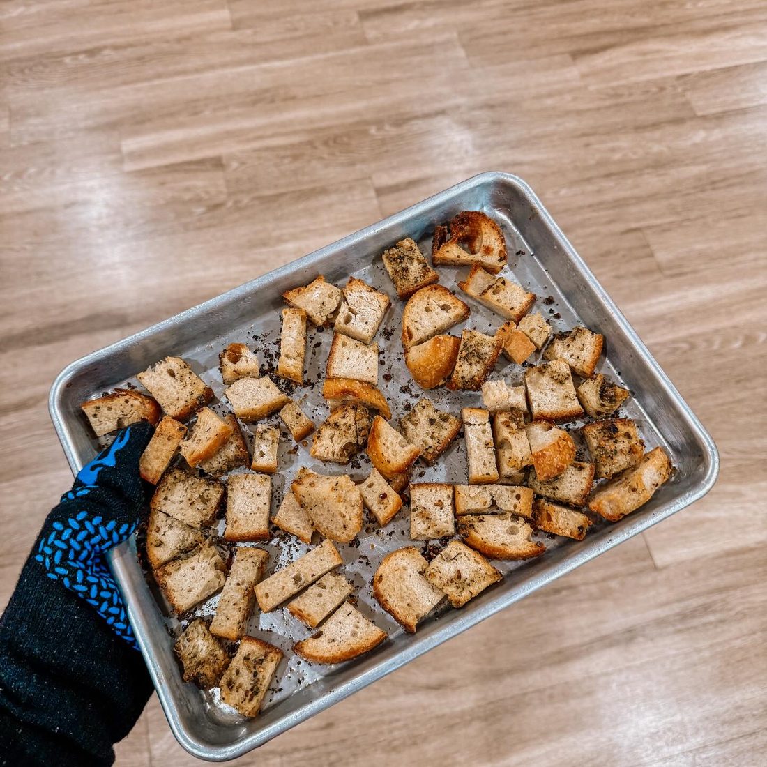 Sourdough croutons