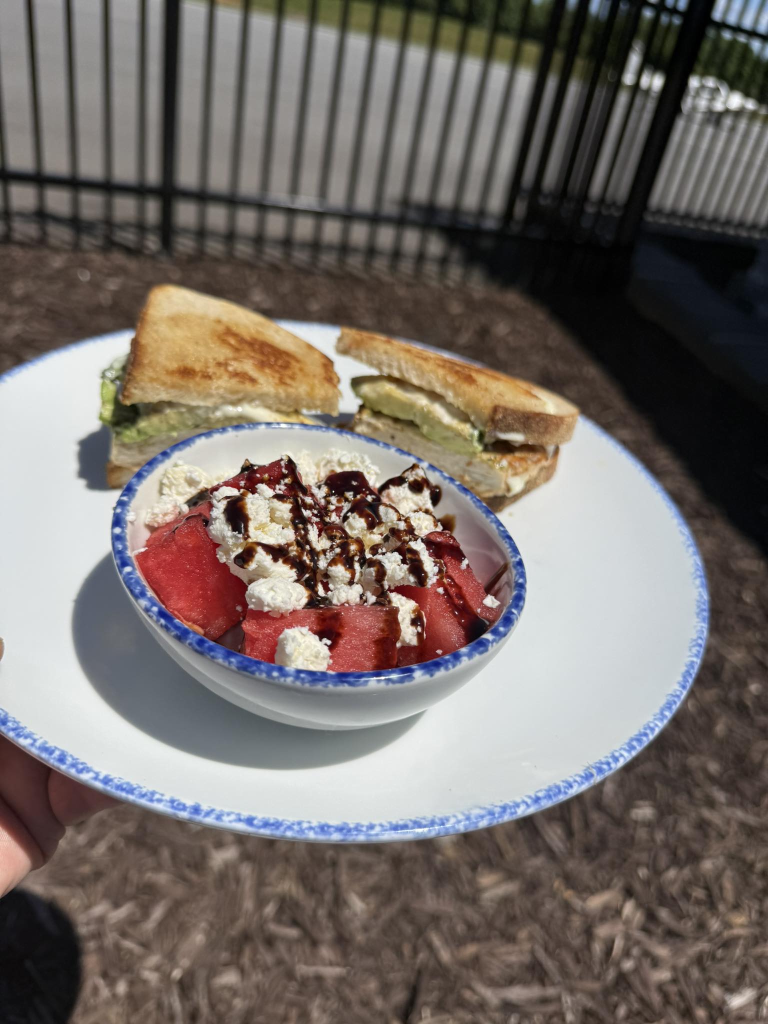 Watermelon Salad and Sandwich